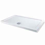 (QP212) 1600x800mm MX Elements Rectangular Shower Tray Flat Top. RRP £443.99. Made with WRAS a... (