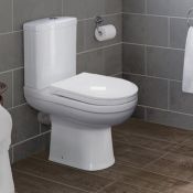 Sabrosa II Close Coupled Toilet & Cistern with Soft Close Seat Made from White Vitreous China...