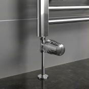 (QP206) 15mm Standard Connection Thermostatic Straight Chrome Radiator Valves Chrome Plated So... (