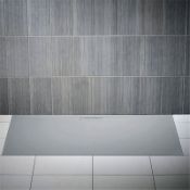 (QP213) 1200x800mm Evolved Rectangular Flat Top Shower Tray - Mistral Grey. RRP £472.99. foll... (