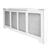 (JL70) 1425-1995 X 235 X 936MM VICTORIAN ADJUSTABLE RADIATOR CABINET WHITE. RRP £129.99. Wh...  (