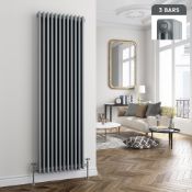 (JL49) 1800x468mm Earl Grey Triple Panel Vertical ColosseumTraditional Radiator. RRP £569.