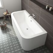 (JL105) 1700x750mm Back to Wall Bath - Large. RRP £318.99. Double ended feature makes this