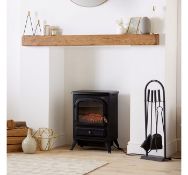 (JL145) 1850W Small Black Stove Heater Freestanding small stove heater with bronze effect   (