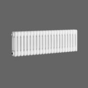 (QQ127) 300x812mm White Double Panel Horizontal Colosseum Traditional Radiator. RRP £539.99.    (