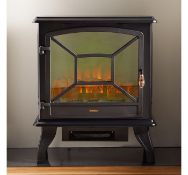 (JL99) 1800W Black Panoramic Stove Heater Electric stove heater with three tempered glass   (JL99)