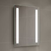 (AA115) 500x700mm Omega Illuminated LED Mirror - Battery Operated. RRP £299.99. Energy saving ...
