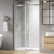 (QQ41) 1100mm - 8mm - Designer Frameless EasyClean Sliding Shower Door. RRP £459.99. 8mm    (QQ41)