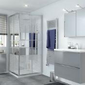 (RR74) 900x900mm Beloya Square Shower enclosure with Corner entry double sliding door &(RR74)