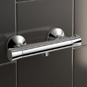 (FF1013) Thermostatic Shower Valve - Round Bar Mixer Chrome plated solid brass mixer Cool to To...(