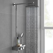(XL146) 250mm Thermostatic SafeTouch Rain Shower Set Chrome Round - ¿ 25 cm - With Hand Show...(