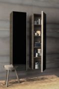 (XL141) Keramag Citterio tall Grey/Brown Cabinet. RRP £889.99. 400x1600x371mm. Citterio combin...(