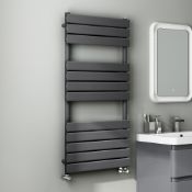 (PC86) 1200x600mm Anthracite Flat Panel Ladder Towel Radiator. RRP £399.99. A twist on traditi...(