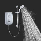 (XL66) Mira Sprint Multi-Fit White 9.5kW Electric Shower. Easy to fit electric shower with pres...(