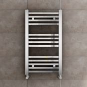 (DD44) 800x600mm Chrome Square Rail Ladder Towel Radiator. RRP £219.99. Our Virginia Chrome Sq...(