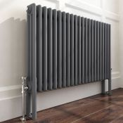 (PC19) 600x1000mm Anthracite Triple Panel Horizontal Colosseum Traditional Radiator. RRP £505....(