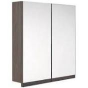 (XL87) Ardesio Double door Bodega grey Mirror cabinet. Made using responsibly sourced, Forest ...(