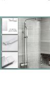 (RR161) Thermostatic Shower. Solid brass valve core with chrome finish Easy Clean stainless ...((