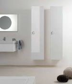 (XL128) Keramag Preciosa II Tall Storage Cabinet. RRP £859.99. 400x1700x350mm, White high Glos...(