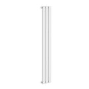 (MC97) 1600x228mm White Panel Vertical Radiator. RRP £209.00. Made from low carbon steel with a
