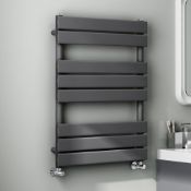 (PC55) 800x450mm Anthracite Flat Panel Ladder Towel Radiator. RRP £259.99. We use low carbon s...(