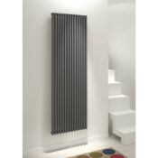 (PC22) 1800x580mm Anthracite Designer Xylo Vertical Radiator. RRP £463.99. High performance ra...(