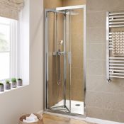 (DD37) 900mm - 6mm - Elements EasyClean Bifold Shower Door. RRP £299.99. 6mm Safety Glass - Si...(