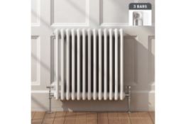 (RR90) 600x628mm White Double Panel Vertical Colosseum Traditional Radiator. RRP £389.99.For ...((