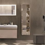 (PC32) 1600mm Keramag Citterio Natural Beige Shelves with Mirror Tall Cabinet. RRP £865.99. Wo...(