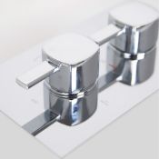 (XL81) Square Two Way Concealed Mixer Valve. Chrome plated solid brass. Built in anti-scalding...(