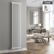 (PC124) 2000x398mm White Double Panel Vertical Colosseum Traditional Radiator. For an elegant ...(