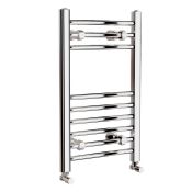 (QQ131) 650x400mm Straight Heated Towel Radiator. RRP £72.99. This chrome towel radiator    (