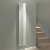 (XL93) 1800x300mm Kensal Vertical Designer Radiator White Painted (H)1800 mm (W)300 mm. The Ken...