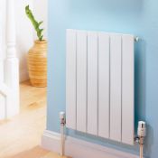 (CC128) 600x595mm Ximax Vertirad Vertical/horizontal Designer radiator White. RRP £226.00. Dis...