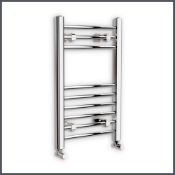 (CC121) 650x400mm Straight Heated Towel Radiator. This chrome towel radiator offers ultimate st...