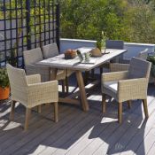 (XL99) Praslin Dining Table. Height (mm) 750mm X Length (mm) 2000mm X Width (mm) 1000mm Materi...