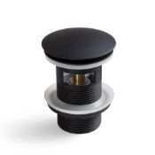 (PP1007) Black Slotted Push Button Pop-Up Basin Waste Made with zinc with solid brass componen...