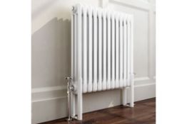 (U1006) 300x72 - Wall Mounting Feet For 3 Bar Radiators - White Can be used to floor mount rad...