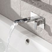 (EE1002) Niagra II Wall Mounted Bath Filler Crafted from chrome plated, solid brass Mixer car...