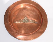 WW1 Era Royal Flying Corp Copper Dish