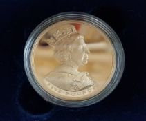2002 Elizabeth Gold Five Pound Proof Coin In Case