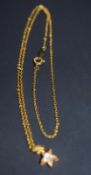 Gold plated 5 Point Star On Chain
