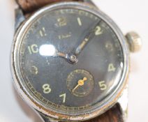 WW2 Era Military Style German Officer's Page Wristwatch
