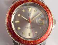 LIP Auto Watch With Red Bezel Ref 80232