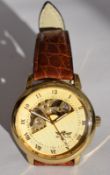 Winner Half Skeleton Wristwatch