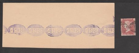 G.B. Line Engraved 1858 Proof Of The 498 Roller.
