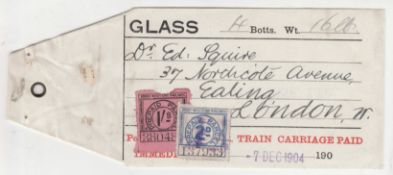 G.B. - Railways 1904 Cloth Parcel Tag