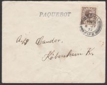 G.B. - Paquebots 1922 Cover To Denmark
