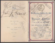 G.B - Air Mail / World War One 1916 Menu Signed By Directors & Staff Davidson Aviation Co.