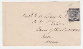 G.B. Military & Naval/Devon/Aden 1881 Cover Backstamped At Sidbury